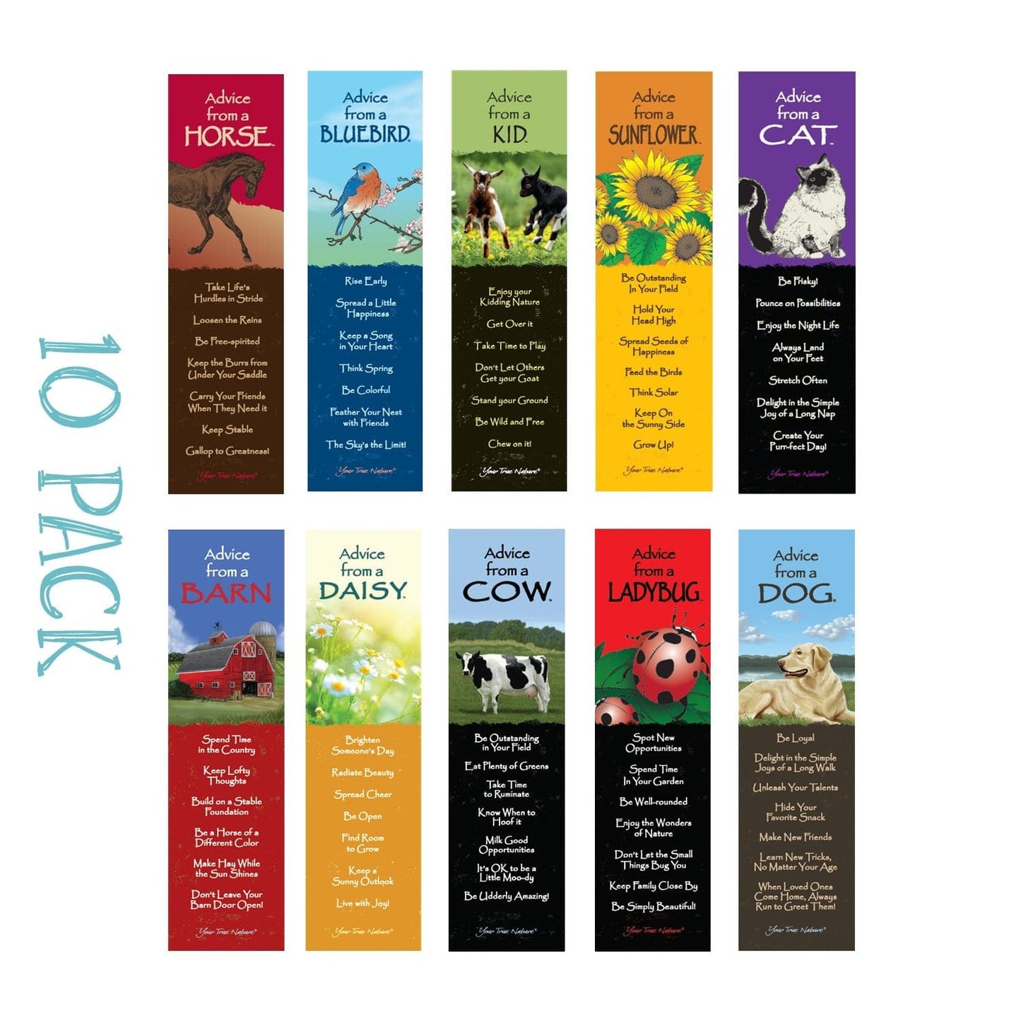 Farmyard Friends - Classic Laminated Bookmark 10 pack