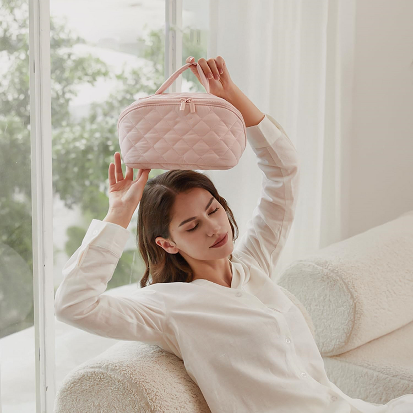 2Pcs Travel Makeup Bag