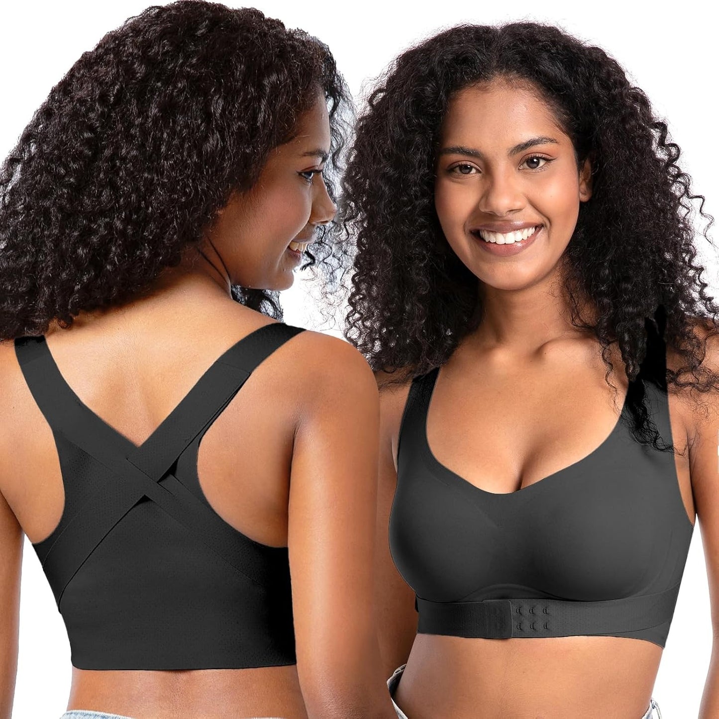 Seamless breathable shaping corrective support bra