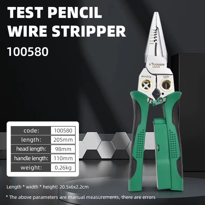 8-in-1 Multi-Functional Wire Stripper Scissors with Electrical Test