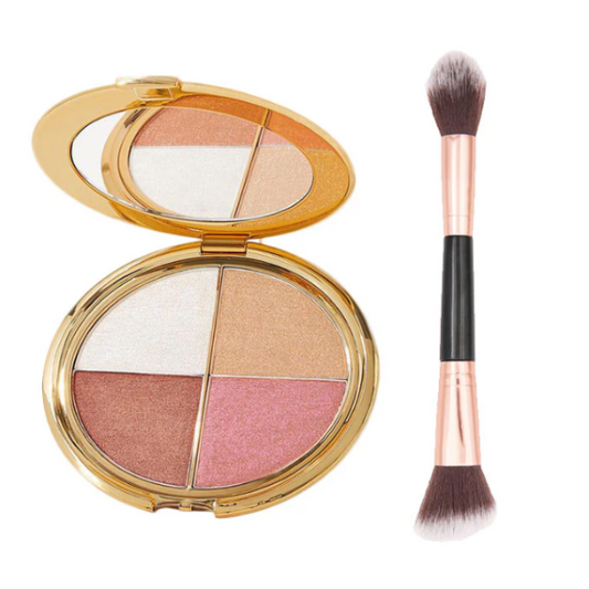 🌟 Highlighting Eye &Cheek Palette  With A Brush Free🌟