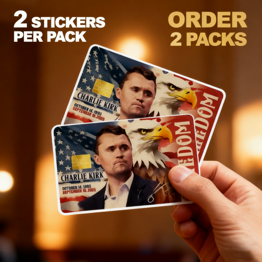 🎗️🕊️Charlie Kirk Debit Card Stickers