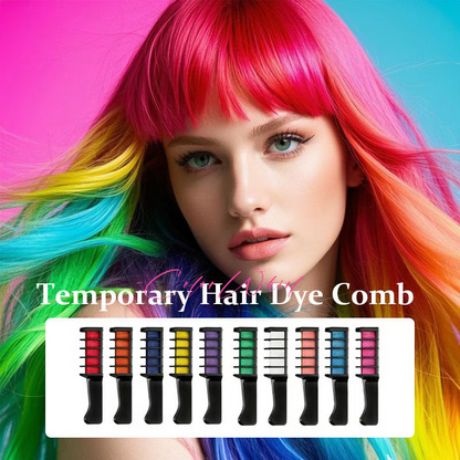 🎨10 Color Temporary Bright Hair Chalk Comb Set