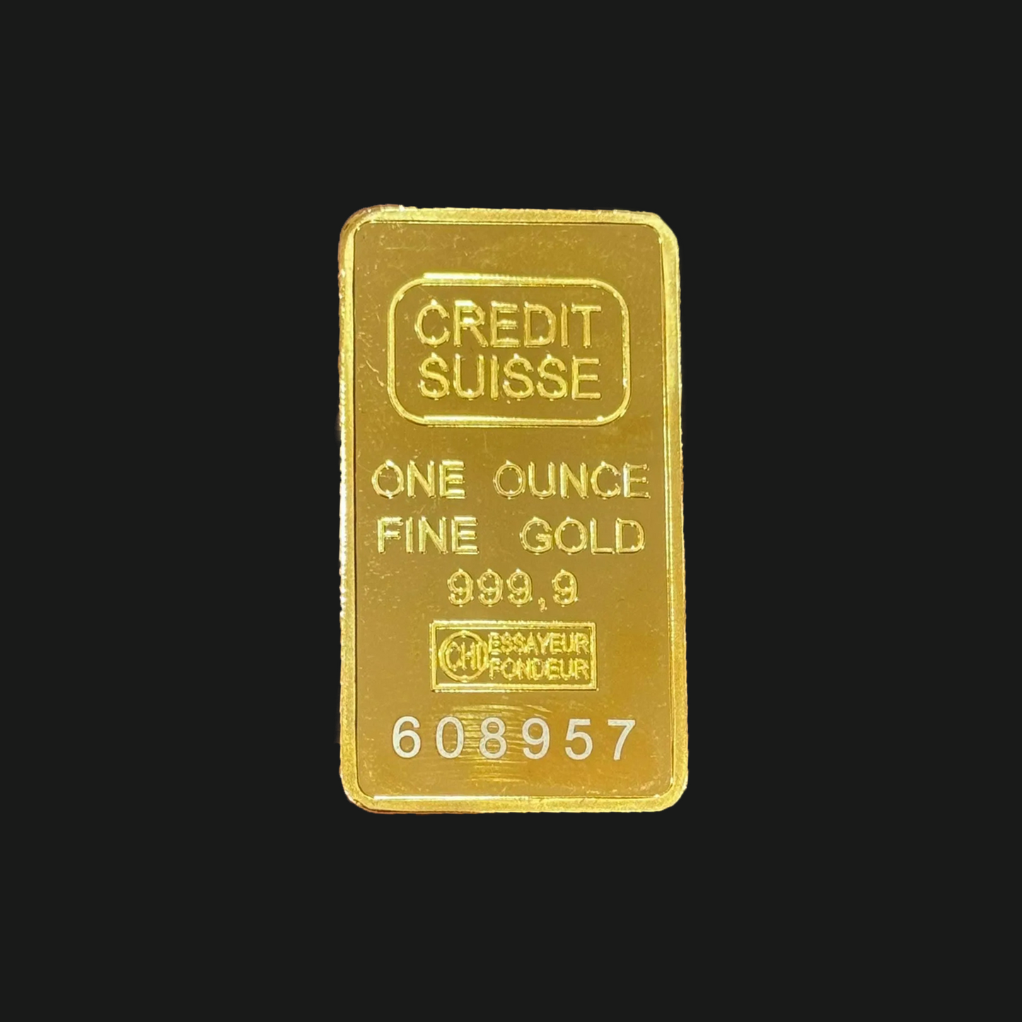 Credit Suisse Gold Bar - Unique serial number