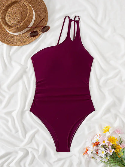 Single Strap Tummy Control Swimsuit