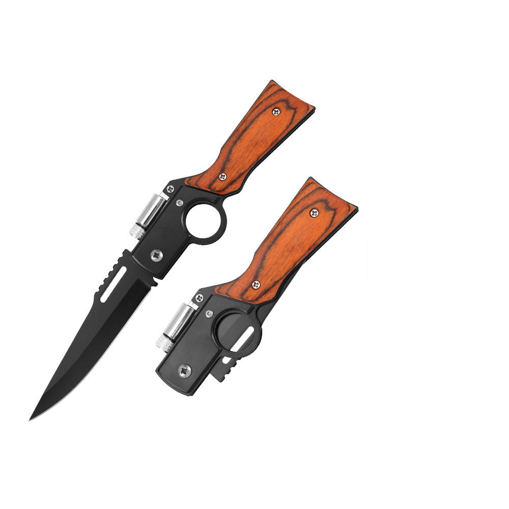 Outdoor Pocket Folding Knife with LED Light New