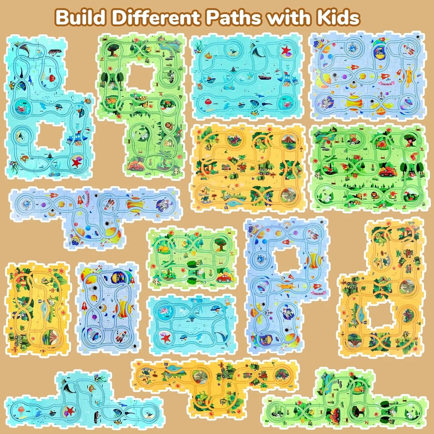 ⏰Historical Lowest Price: Save 56%🦖Kids Car Track Set