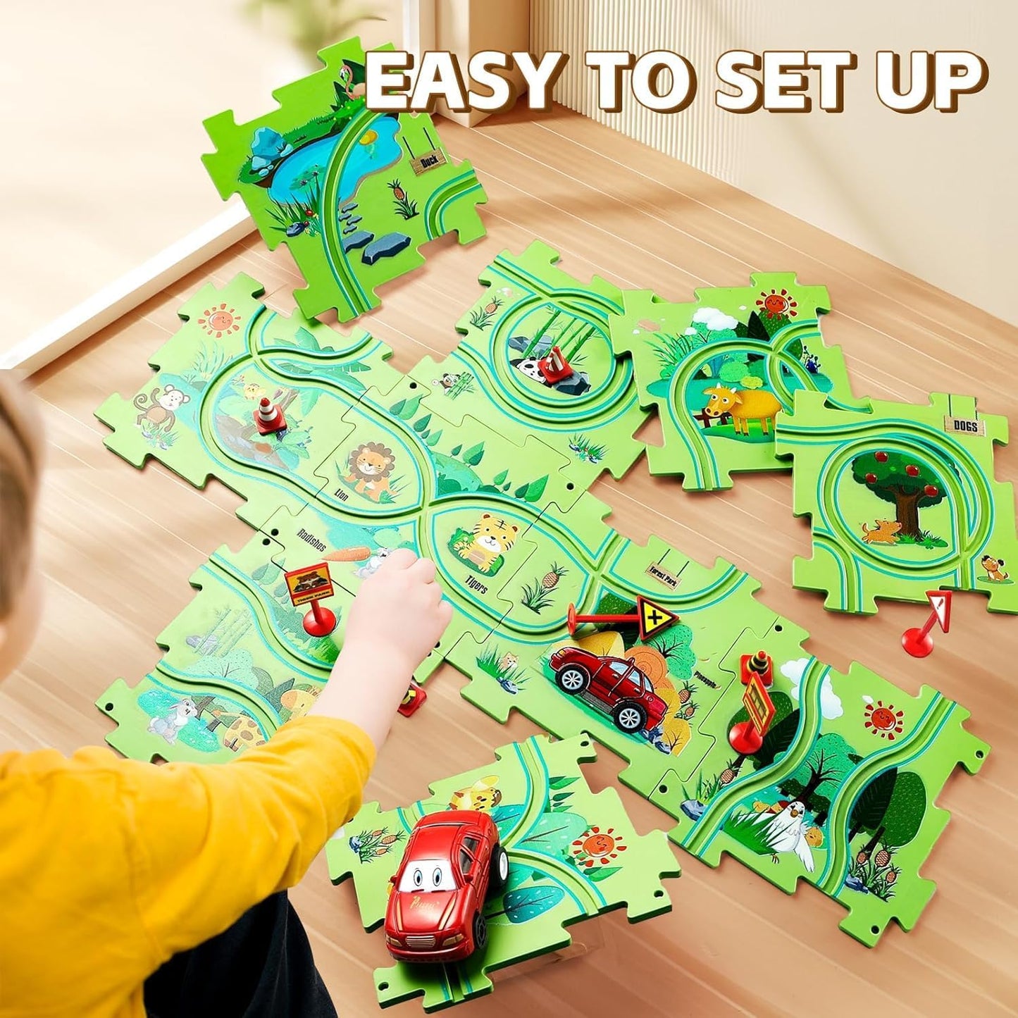 ⏰Historical Lowest Price: Save 56%🦖Kids Car Track Set