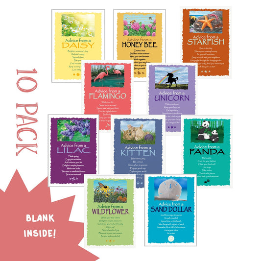 Bright Rainbow - 10 Greeting Card Set