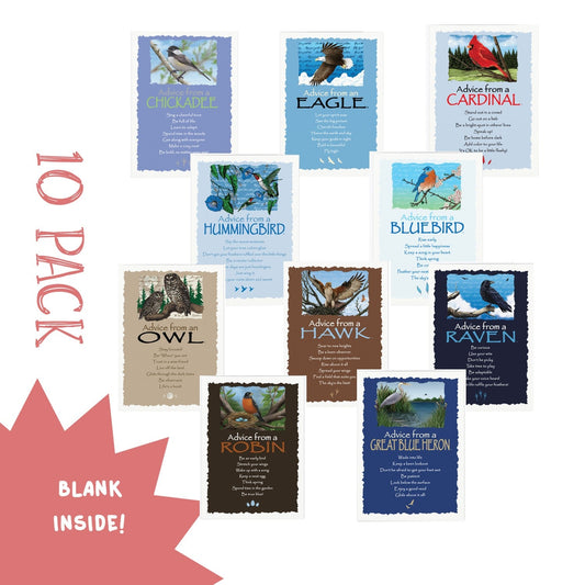 Feathered Friends - Classic Greeting Card 10 Pack