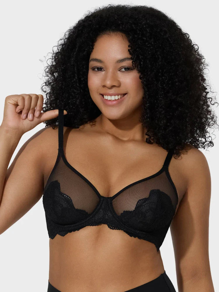 Lace Unlined Minimizer Bra