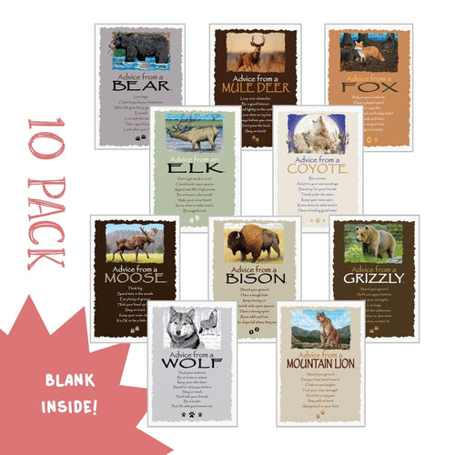 We live for Wilderness Animals - Classic Greeting Card 10 Pack