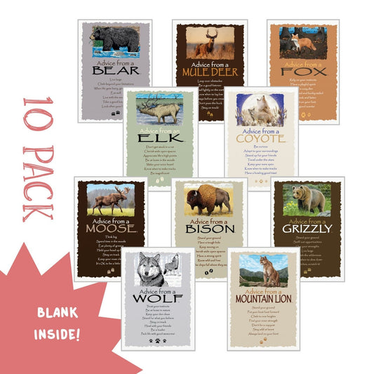 We live for Wilderness Animals - Classic Greeting Card 10 Pack