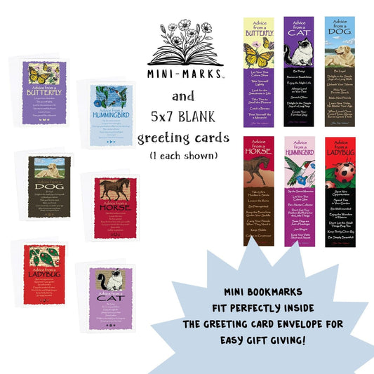 Home Friends - Card and Mini-Mark Gift set (6 matching cards and mini-bookmarks)