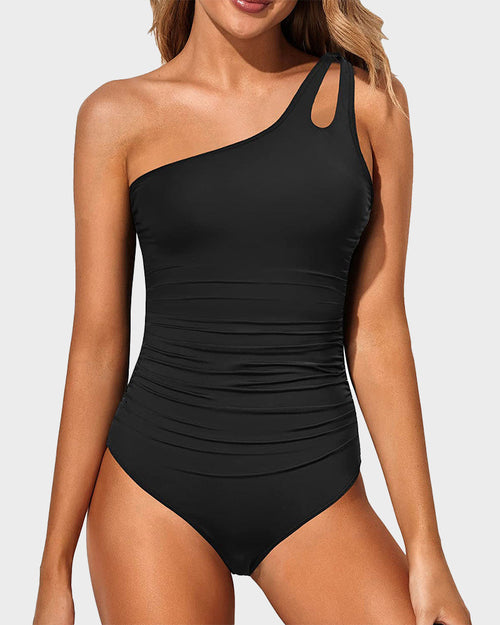 Single Strap Tummy Control Swimsuit