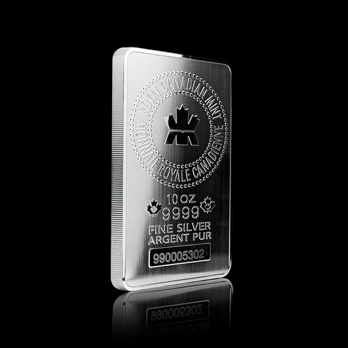 Royal Canadian Mint 10 oz Silver Bar