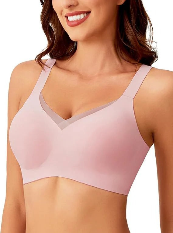 Womens Wireless Bras V Mesh Comfortable Bralette Supportive