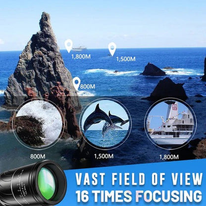 16x52 Monocular Telescope with BAK4 Prisms & FMC Lens
