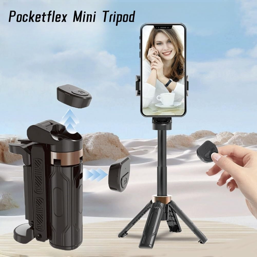 360° Rotation Wireless Remote Mini Tripod