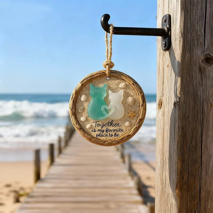 "Together Is My Favorite Place to Be” Cat Beach Ornament