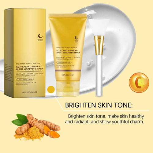Kojic Acid Turmeric Collagen Overnight Mask With A Brush Free