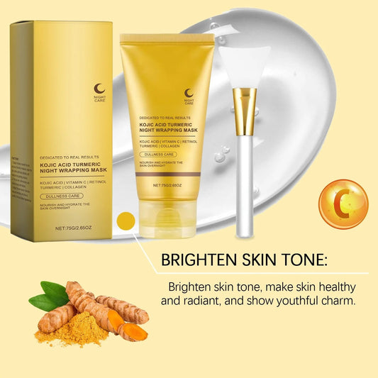 Kojic Acid Turmeric Collagen Overnight Mask With A Brush Free