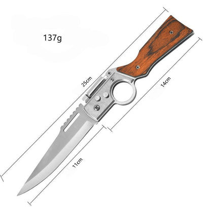 Outdoor Pocket Folding Knife with LED Light New