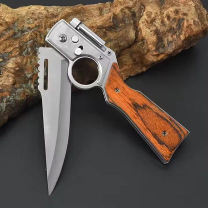 Outdoor Pocket Folding Knife with LED Light New