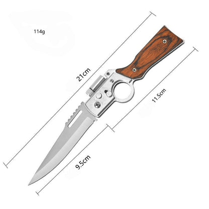 Outdoor Pocket Folding Knife with LED Light New
