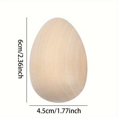 3 PCS Personalized Wood Easter Egg & 12 colors of paint+2 pens