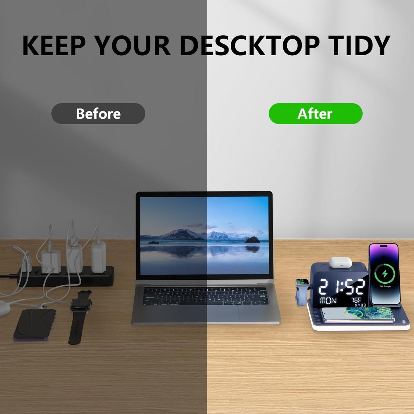 7 in 1 Wireless Charging Station for Multiple Devices