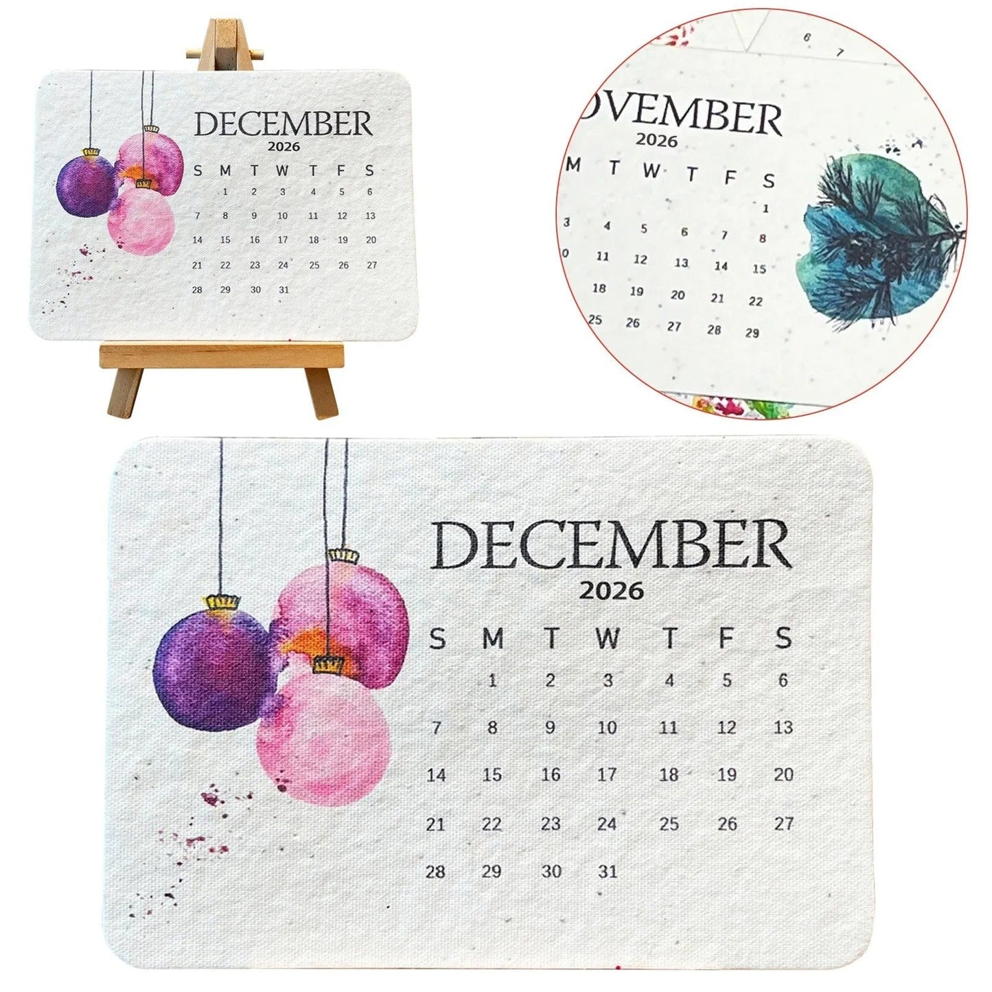 Eco-Friendly Plantable Seed Calendar 2026