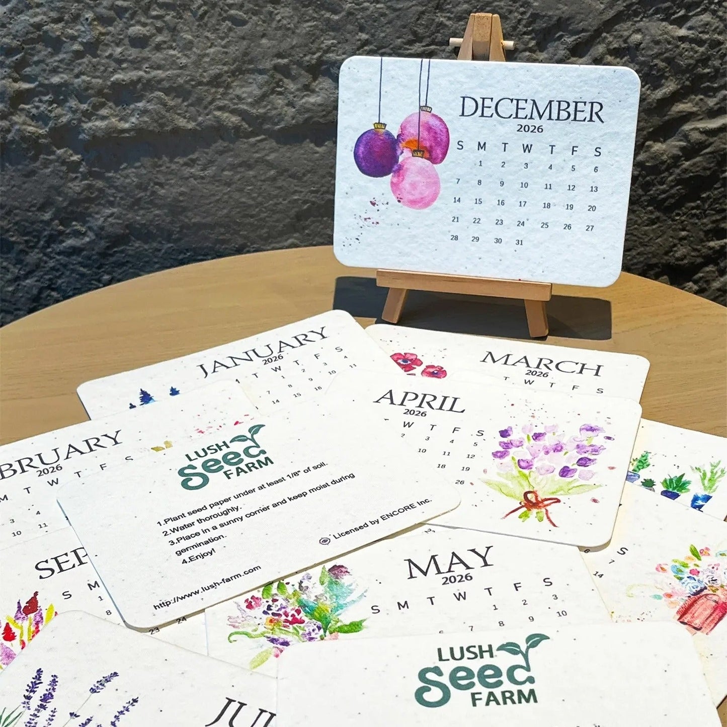 Eco-Friendly Plantable Seed Calendar 2026