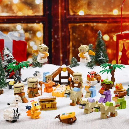2025 Kids, 24 Days of Nativity Advent Calendar Building Blocks