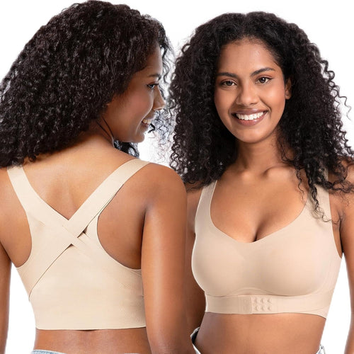 Seamless breathable shaping corrective support bra