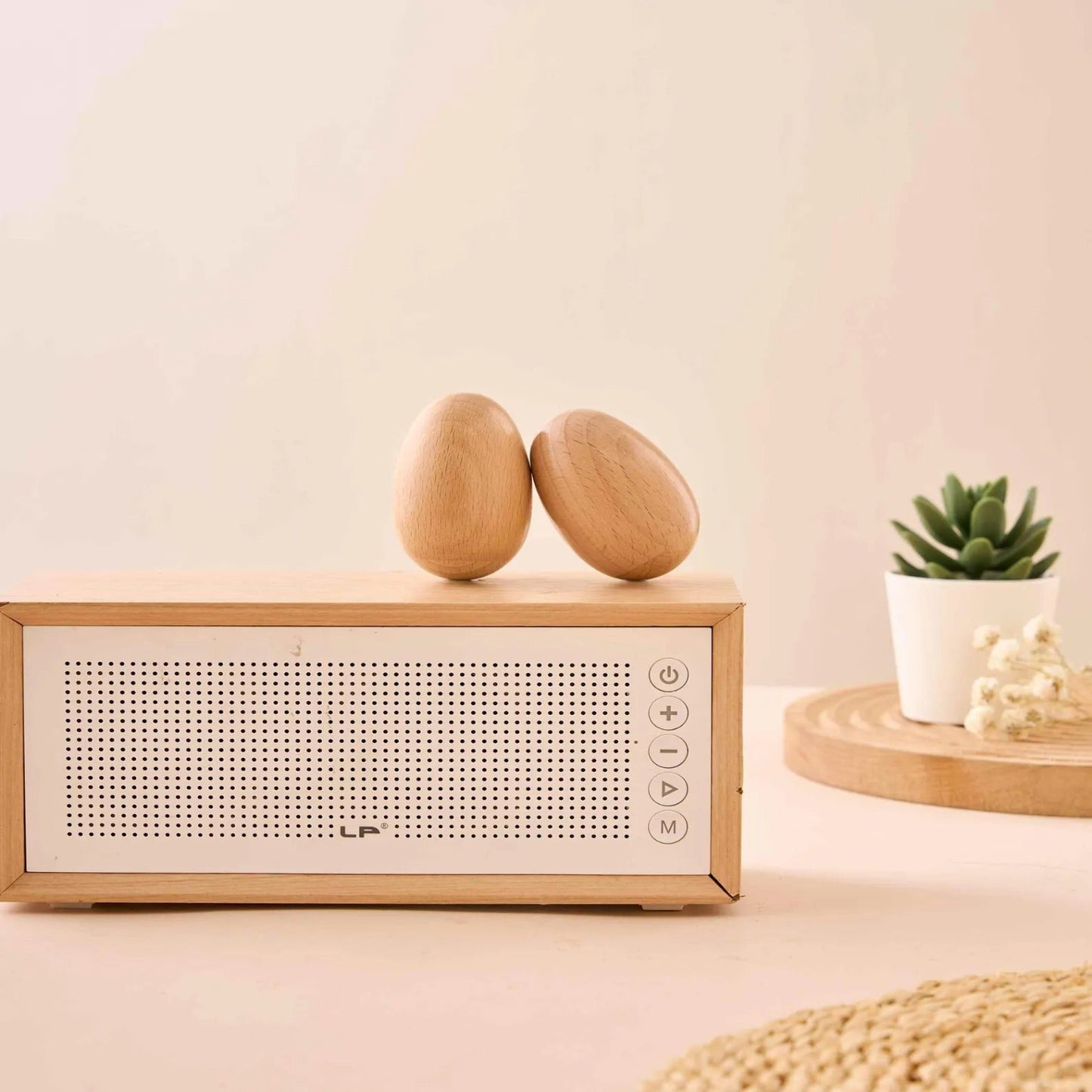 3 PCS Personalized Wood Easter Egg & 12 colors of paint+2 pens