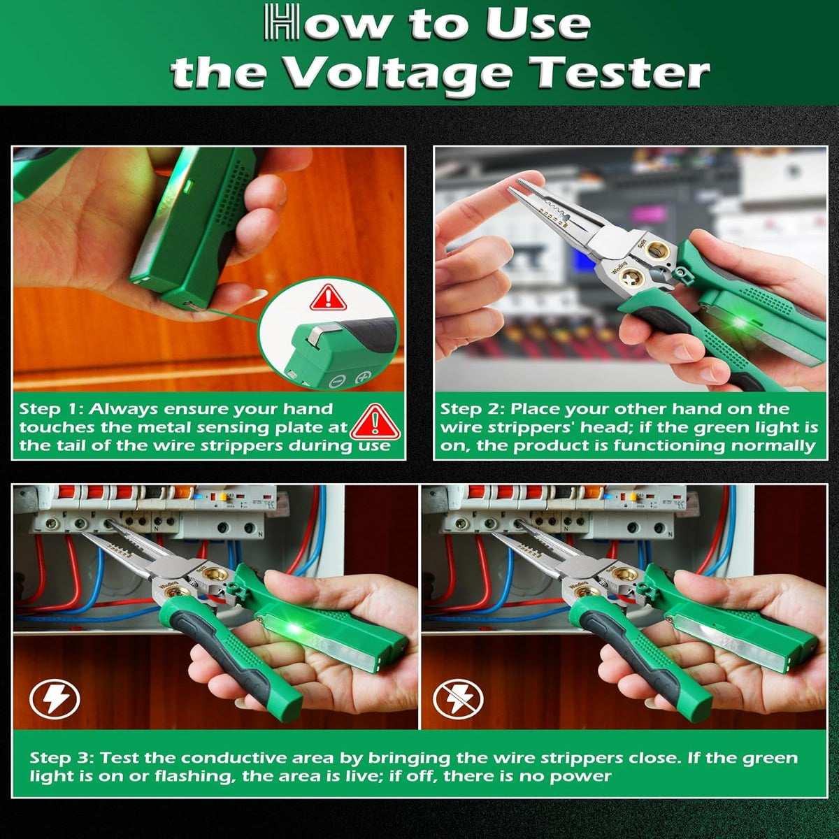 8-in-1 Multi-Functional Wire Stripper Scissors with Electrical Test