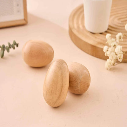 3 PCS Personalized Wood Easter Egg & 12 colors of paint+2 pens