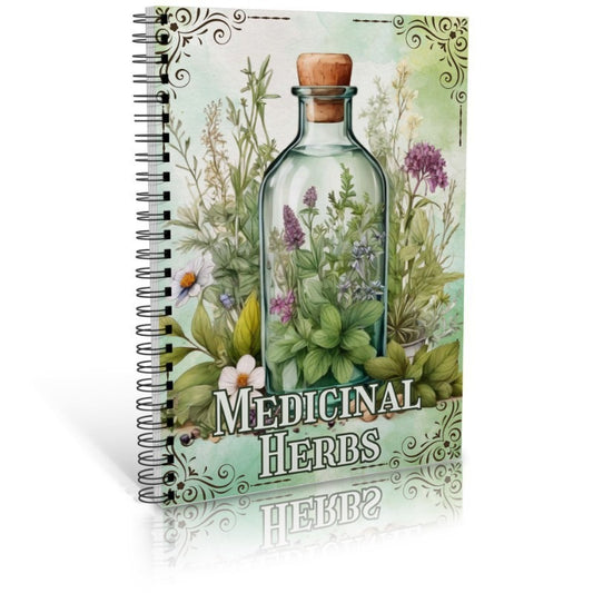 Herbal Grimoire Medicinal Herbs Spiral Notebook