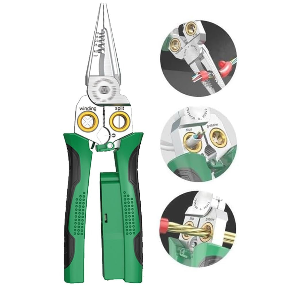 8-in-1 Multi-Functional Wire Stripper Scissors with Electrical Test