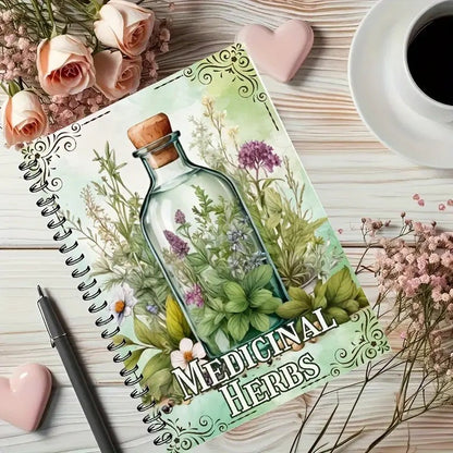 Herbal Grimoire Medicinal Herbs Spiral Notebook