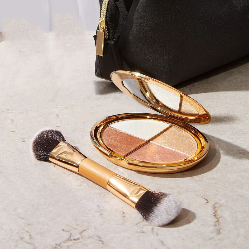 🌟 Highlighting Eye &Cheek Palette  With A Brush Free🌟
