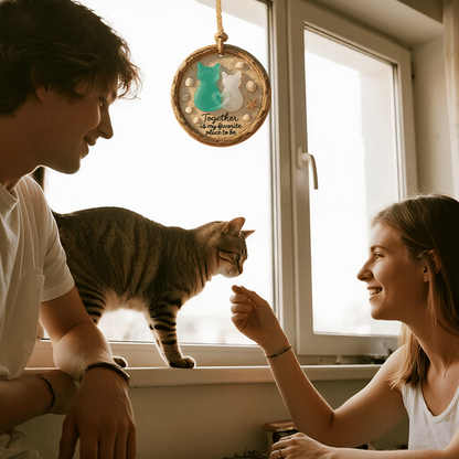 "Together Is My Favorite Place to Be” Cat Beach Ornament