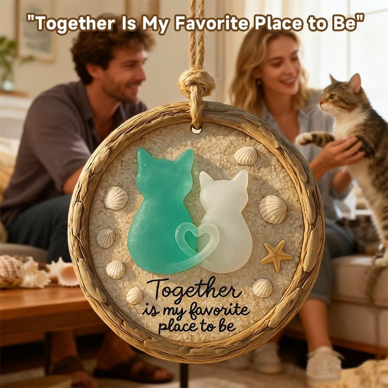 "Together Is My Favorite Place to Be” Cat Beach Ornament