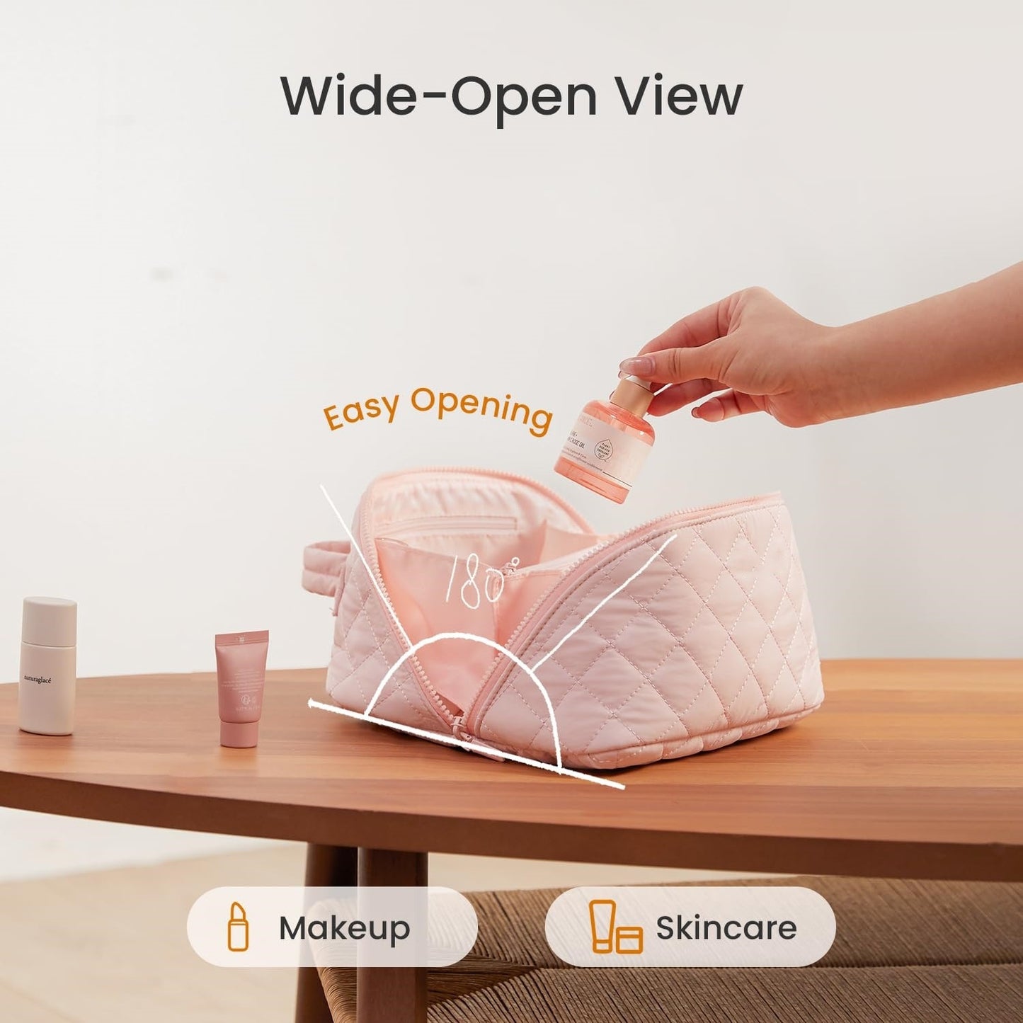 2Pcs Travel Makeup Bag