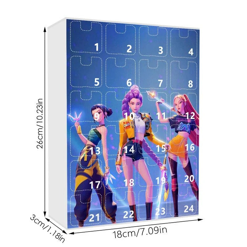 Demon Hunters Advent Countdown Calendar With 24pcs Keychain