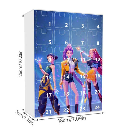 Demon Hunters Advent Countdown Calendar With 24pcs Keychain
