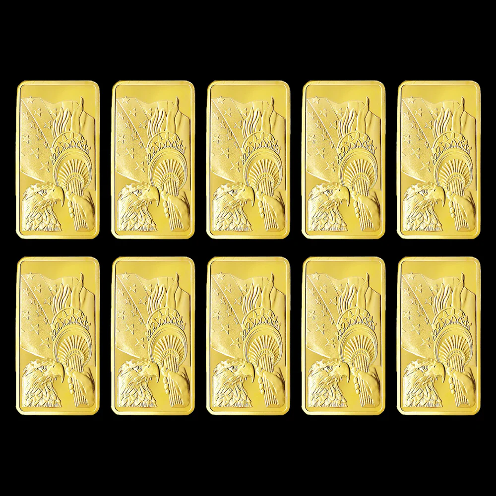 USA Eagle statue of Liberty 1 Ounce Gold Bar