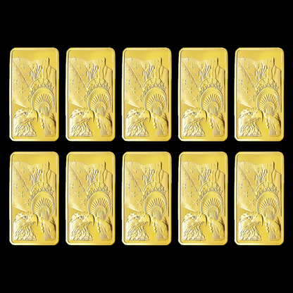 USA Eagle statue of Liberty 1 Ounce Gold Bar