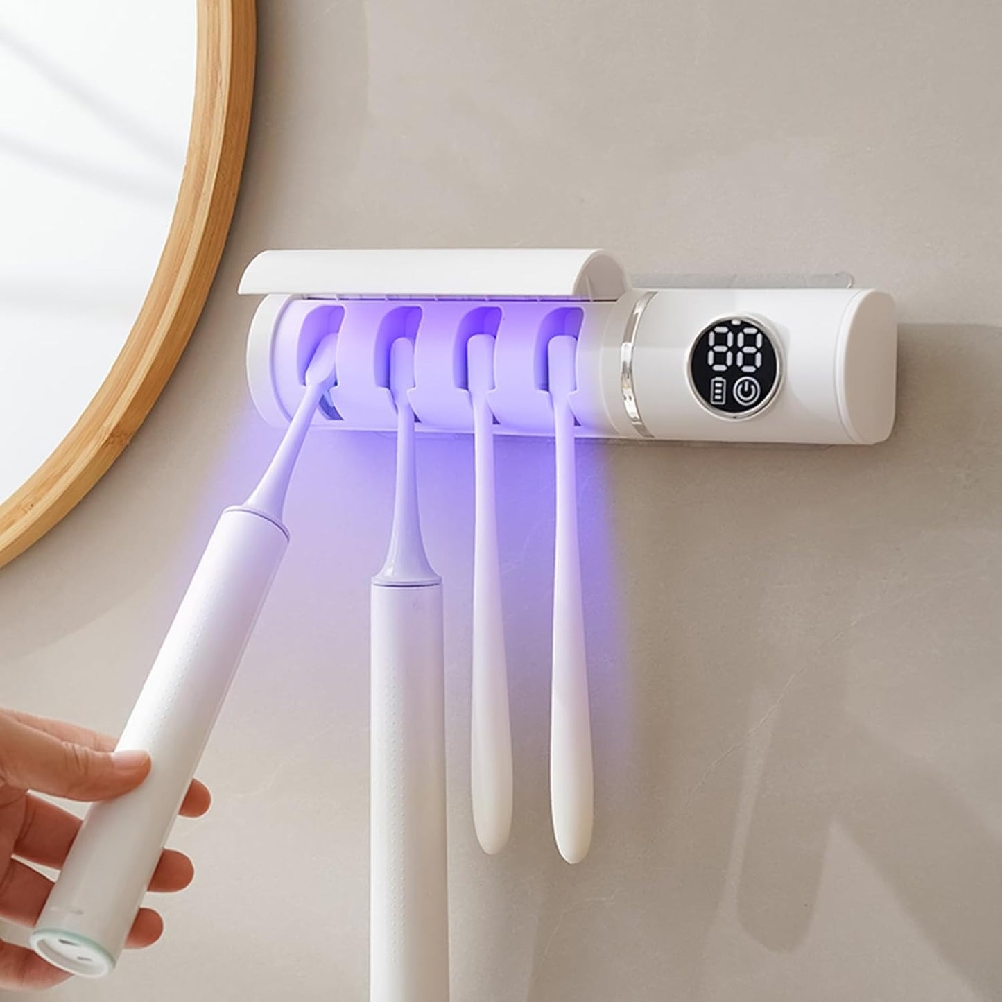 Wall Mounted Toothbrush Holder Sterilizer